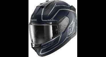 Shark D-Skwal 3 Drone Mat Blauw Zilver Blauw BSB Integraalhelm - Maat M - Helm