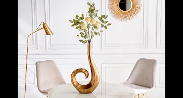Moderne vaas WAVE 47cm goud aluminium gepolijst decoratie - 41567