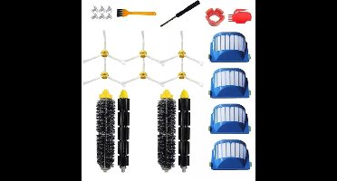 Stofzuigeraccessoires - Compatibel met iRobot 500/600-serie - Vervangende onderdelen - Inclusief 2 paar rolborstels, 6 zijborstels, 4 filters, 1 platte borstel, een reinigingsborstel en 1 ronde borstel