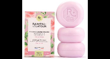 3 stuks Gecertificeerde surgras zepen - Roos van Grasse - gemaakt in Frankrijk - amandel olie 3x125mg