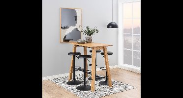 2x Sohome Barkruk Lennis (zithoogte 59-80cm) - Zwart