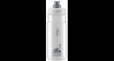 Elite Bottle Jet Green Clear, Grey Logo 550ml