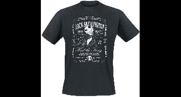 The Nightmare Before Christmas Jack Skellington Label Heren T-shirt - zwart - L