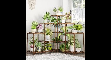 Plantentafel - Plantenrek Buiten - Plantensteun - Plantenstandaard - Hout