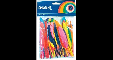 Witbaard Knutselveertjes - 100 pluimpjes van 12cm om mee te knutselen