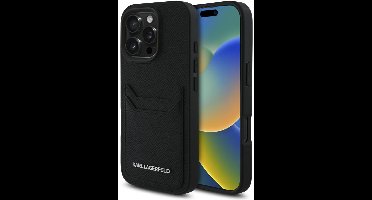 Karl Lagerfeld Hoesje Voor Iphone 16 Pro Max Met Metalen Kaartgleuf