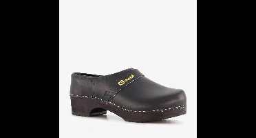 Gevavi leren klompen - Zwart - Maat 39 - Clogs