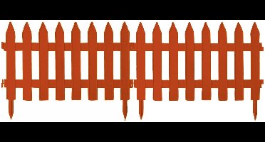 Prosperplast Tuinhekjes - 14x stuks - kunststof - 640 cm - terra - borderrand - tuinafscheiding