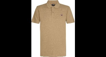 Petrol Industries Polo Shirt Heren - Effen Design - Ronde Hals met Knoopsluiting Kraag - Korte Mouw - Katoen - Herenkleding - Oranje - Maat L