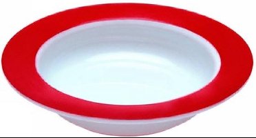 Kom - wit-rood - Ornamin