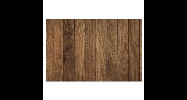 4x Placemat bruine hout print 44 cm - Placemats/onderleggers tafeldecoratie - Tafel dekken