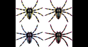 WIDMANN - Set van fluo spinnen voor Halloween
