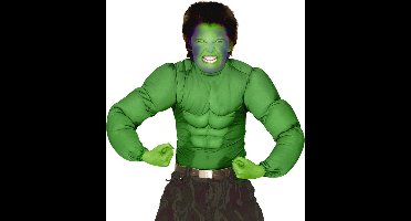 Groen gespierd lijf voor kinderen - Kinderkostuums - Maat 128