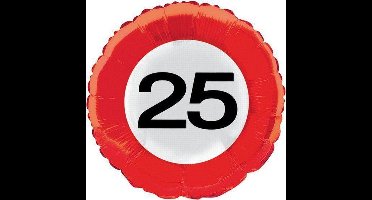 Benza - Helium Ballon Verkeersbord - 25 Jaar