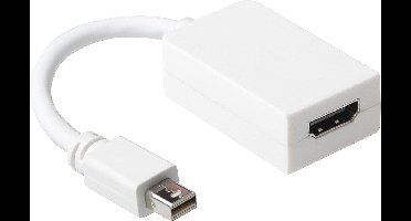 Ewent - Videoadapter - DisplayPort / HDMI - Mini DisplayPort (M) naar HDMI (M) - 15 cm - wit