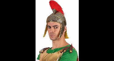 Vegaoo - Goudkleurige Romeinse helm van schuim - Goud - Uniek Formaat