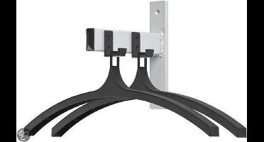 V-Part - Wandgarderobe HIQ 2 hangers - Steel Plastic - zwart, aluminiumgrijs - Kapstok