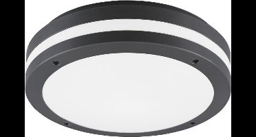 REALITY KENDAL - Plafondlamp - Antraciet - incl. 1x SMD 11 W - Wand- en plafondmontage - Niet dimbaar - Buitenverlichting - IP54