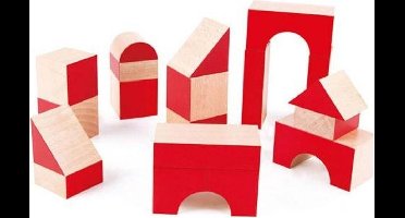 Hape Houten Blokken Rood 30-delig