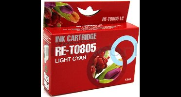 FLWR T0805 licht cyaan - Geschikt voor Epson