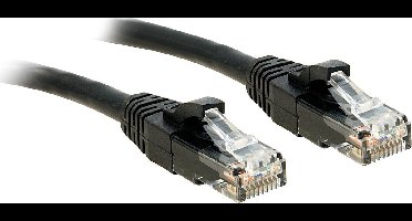LINDY 48084 RJ45 Netwerkkabel, patchkabel CAT 6 U/UTP 20.00 m Zwart 1 stuk(s)