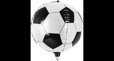 Partydeco - Folieballon rond Voetbal - 40 cm