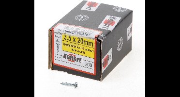 Kelfort Spaanplaatschroef platverzonken kop verzinkt pozidriv voldraad 3.5 x 20mm (Prijs per 200 stuks)