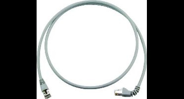Telegärtner 100008691 RJ45 Netwerkkabel, patchkabel CAT 6A S/FTP 5.00 m Grijs Vlambestendig, Halogeenvrij 1 stuk(s)