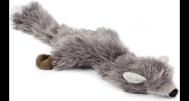 Beeztees Flatino Vos - Hondenspeelgoed - Grijs - 30x13x2,5 cm