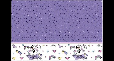 Vegaoo - Plastic Minnie en de eenhoorn tafelkleed