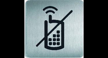 RVS Pictogram 150x150mm gsm verboden