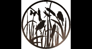 Muurdecoratie Rond Vogels 60cm