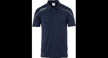 Uhlsport Stream 22 Polo Shirt Heren  Sportpolo - Maat XL  - Mannen - blauw/wit
