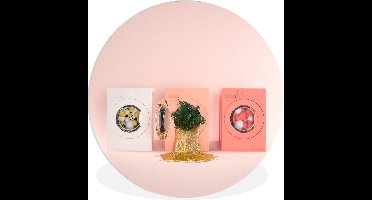 WallCircle - Wandcirkel ⌀ 120 - Minimal art van drie wasmachines - Ronde schilderijen woonkamer - Wandbord rond - Muurdecoratie cirkel - Kamer decoratie binnen - Wanddecoratie muurcirkel - Woonaccessoires XXL