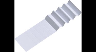 Alzicht ruiterstroken wit - 13 x 65 mm - zakje 25 vellen (FSC)