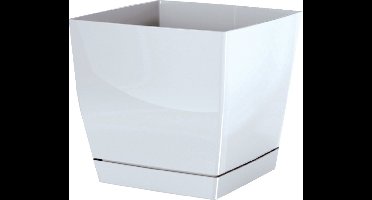 Bloempot Vierkant Dukp 14x14x12,4cm WIT Prosperplast