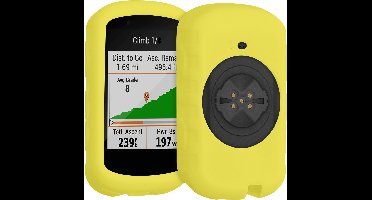 kwmobile hoes geschikt voor Garmin Edge 530 - Siliconen beschermhoes voor fietsnavigatie - geel