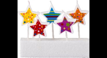 Party Time Verjaardagkaarsjes Stars 19 Gram Wax Wit 5 Stuks