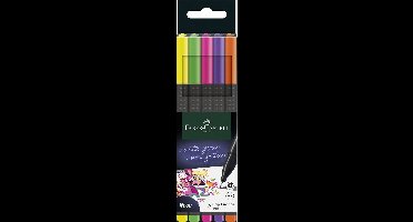 Faber-Castell fineliner - Grip - 0,4mm  - etui 5 stuks - neon - FC-151610