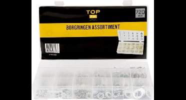 Topgear Borgring Assortimentsbox - 720-delig - Staal - Inclusief Opbergkoffer