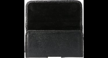 HEM (Rund) Leer Broekriem Hoesje - Geschikt voor Samsung S5 / S5 Neo - Zwart - Broekriem telefoonhoesje