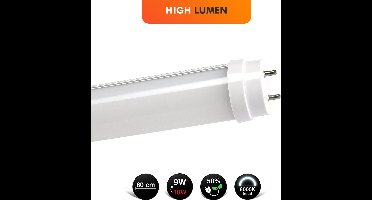 LED TL Buis - 2 Stuks - 60cm - Koud wit 6000K - High lumen 120lm/w - 9w - Bespaart 50% - Voordeel pack - Incl. Dummy starters