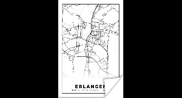 Poster Kaart - Erlangen - Plattegrond - Stadskaart - 20x30 cm
