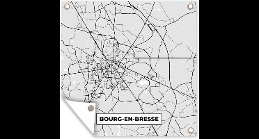Tuinposters Kaart – Stadskaart – Bourg-en-Bresse - Plattegrond – Frankrijk - 50x50 cm - Tuindoek