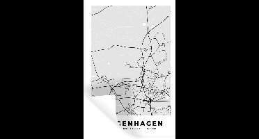 Muurstickers - Sticker Folie - Langenhagen - Plattegrond - Duitsland - Stadskaart - Kaart - 20x30 cm - Plakfolie - Muurstickers Kinderkamer - Zelfklevend Behang - Zelfklevend behangpapier - Stickerfolie