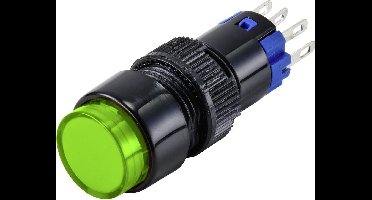 TRU COMPONENTS LAS2Y-11Z/G/12V Druktoets 250 V 3 A 1x uit/aan Continu Groen IP40 1 stuk(s)