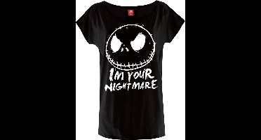 Disney The Nightmare Before Christmas Dames Tshirt -XXL- Nightmare Splatter Loose Zwart