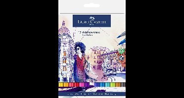 Faber-Castell - Duo aquarel marker - Goldfaber - set 12 stuks - brush / 0,6mm - FC-164612