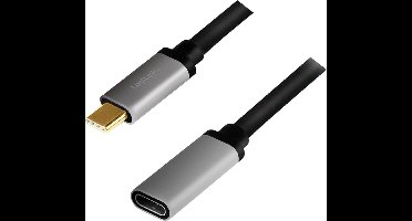 LogiLink CUA0105 USB-kabel USB 3.2 Gen 2 (3.1 Gen 2) 0,5 m USB C Zwart, Grijs