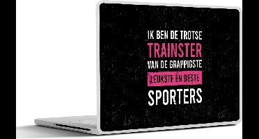 Laptop sticker - 10.1 inch - Quote - Trainster - Trots - 25x18cm - Laptopstickers - Laptop skin - Cover